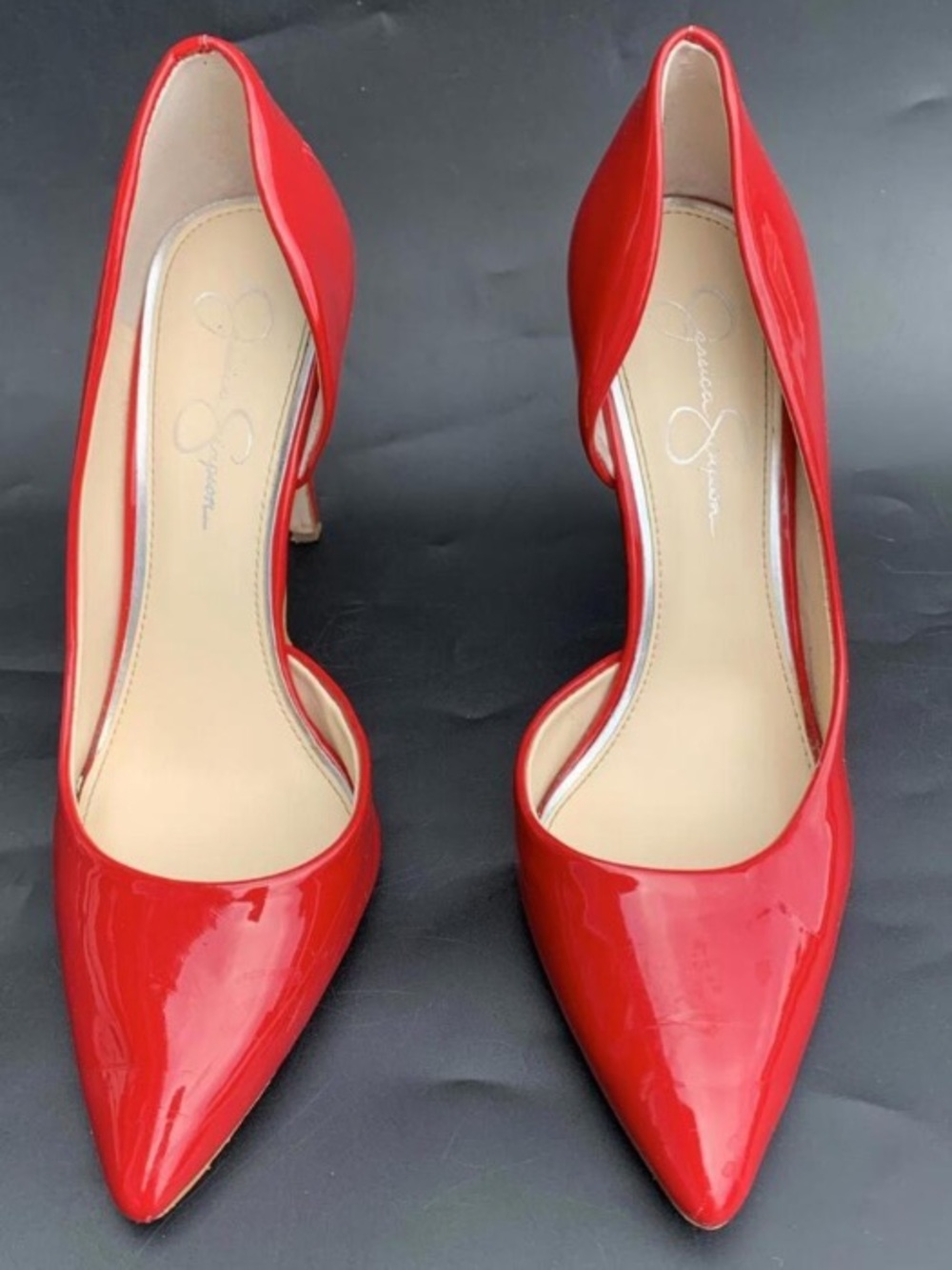 Jessica Simpson Red Patent Pointed-Toe Heels